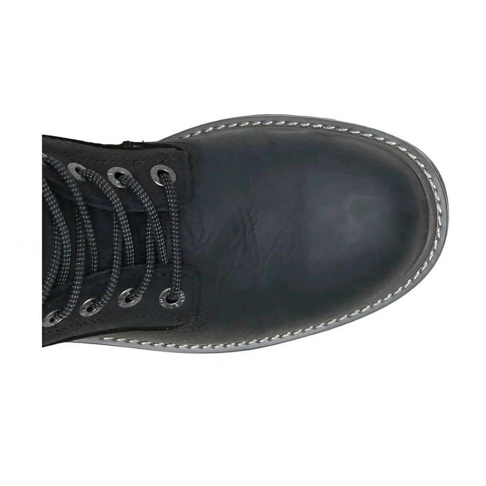 Wolverine Rugged Black Leather Combat Boots